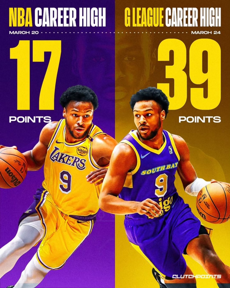 在進(jìn)步！布朗尼一周內(nèi)先后創(chuàng)下個(gè)人NBA和G聯(lián)盟單場(chǎng)得分新紀(jì)錄